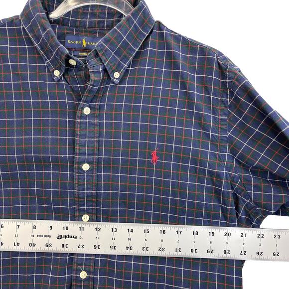 POLO Ralph Lauren Men's Polo Size Large Custom Fit Plaid - Picture 5 of 11